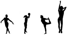 Foto: stilisierte Figuren bei der Osteoporosegymnastik