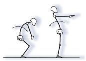 Foto: stilisierte Figuren beim Rückentraining